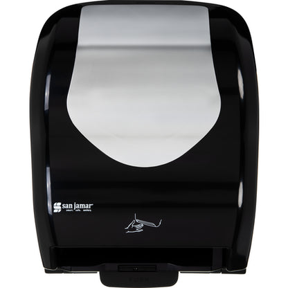 San Jamar T8370BKSS Black-Stainless Steel Classic Hybrid Electronic Roll Towel Dispenser