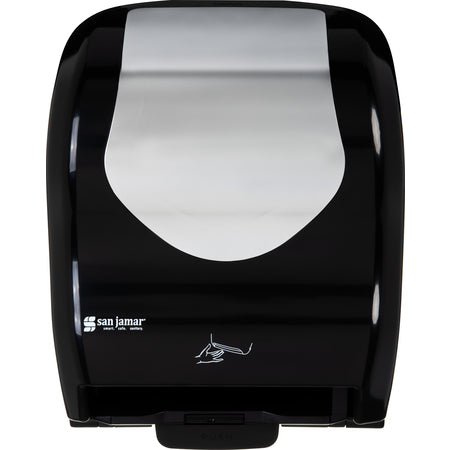 San Jamar T8370BKSS Black-Stainless Steel Classic Hybrid Electronic Roll Towel Dispenser