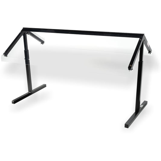 Carlisle 972003 48" Black Adjustable Sneeze Guard Double-Sided