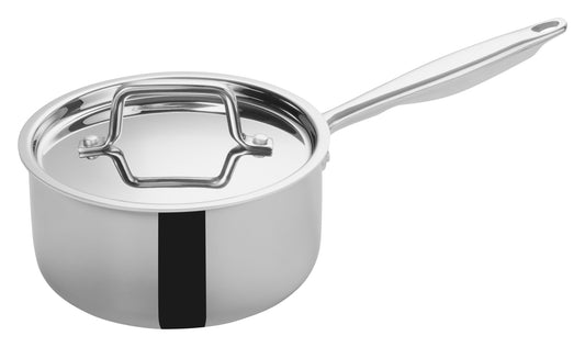 Winco TGAP-3 2.5 Qt. Stainless Steel Triply Sauce Pan w/ Cover