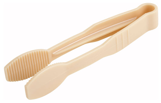 Winco PUTF-6B 6" Beige Flat Polycarbonate Tong