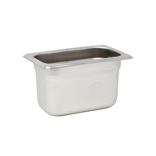 Omcan 80283 Ninth-size Stainless Steel Anti-Jam Steam Table Pan - 4" Deep