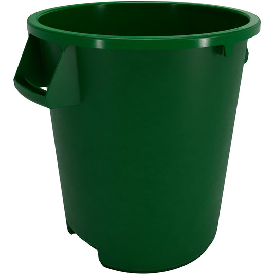 Sparta 84101009 10 Gallon Green Round Polyethylene Bronco Waste Bin Trash Container