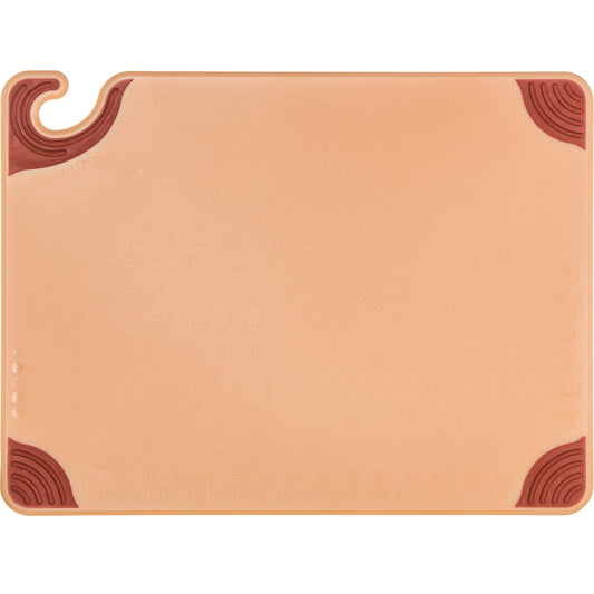 San Jamar CBG152012BR 15" x 20" x 0.5" Brown Saf-T-Grip Cutting Board