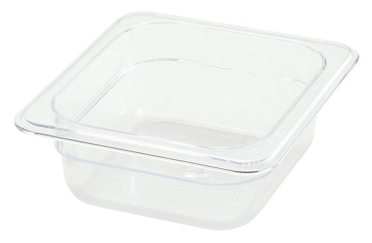 Winco SP7602 1/6 Size Polycarbonate Food Pan, 2-1/2" Deep