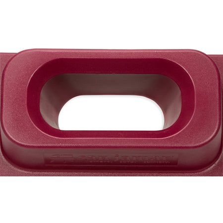 Carlisle KA1951RD Burgundy Polyethylene KatchAll Magnetic Flatware Retriever Trash Can Lid