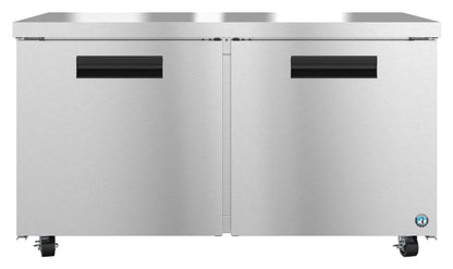 Hoshizaki UF60A Two Section Stainless Doors Undercounter Freezer