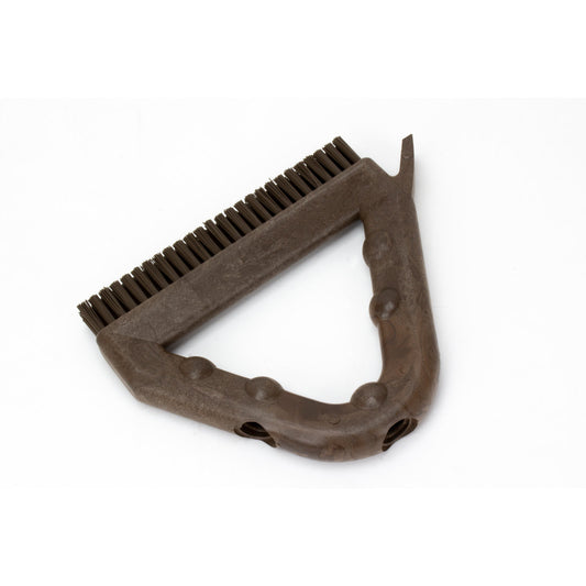 Carlisle 41323EC01 9" Brown Spart Color Coded Tile and Grout Brush