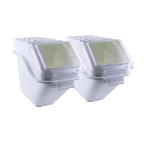 Omcan 80988 23.85L Shelf Ingredient Bin with Scoop - Set of 2