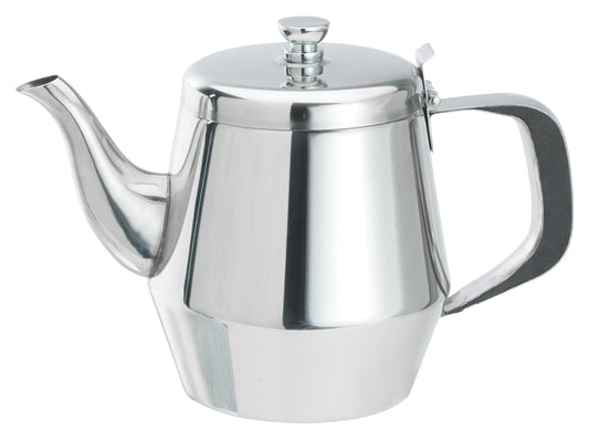 Winco JB2928 28 oz. Stainless Steel Gooseneck Teapot