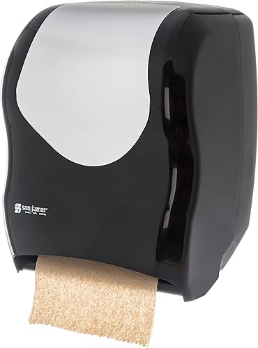 San Jamar T1370BKSS Black-Stainless Steel Tear-N-Dry Classic