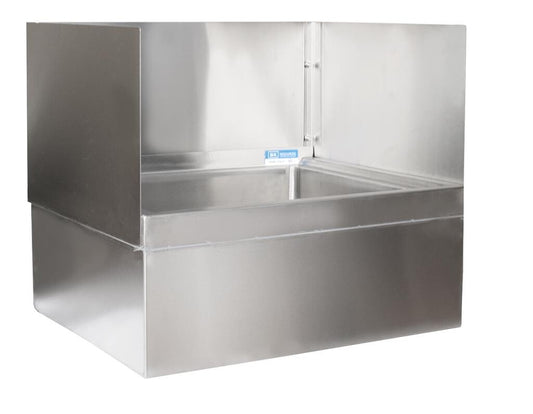 BK Resources MS-1620-SS3 3 Sides Stainless Steel Backsplash 1620 For BKMS-2424, 18 GA T-304