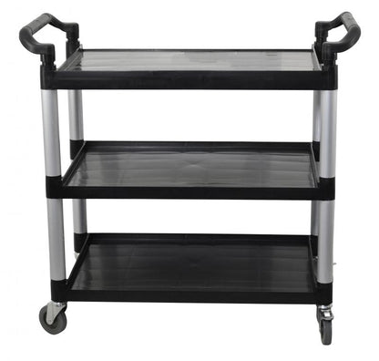Omcan 43069 Black Plastic Bussing Cart with 19.5" x 31" tray size