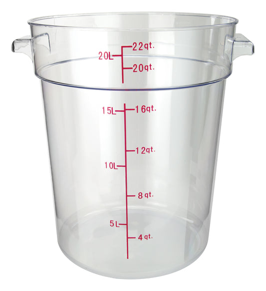 Winco PCRC-22 22 Qt. Clear Polycarbonate Storage Container