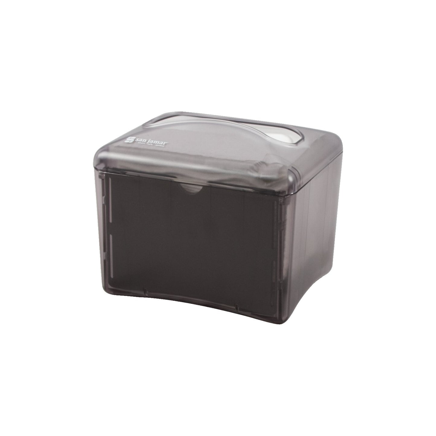 Carlisle H4004TBK 200-250 Napkins Black Tabletop Venue Napkin Dispenser, Mini Interfold