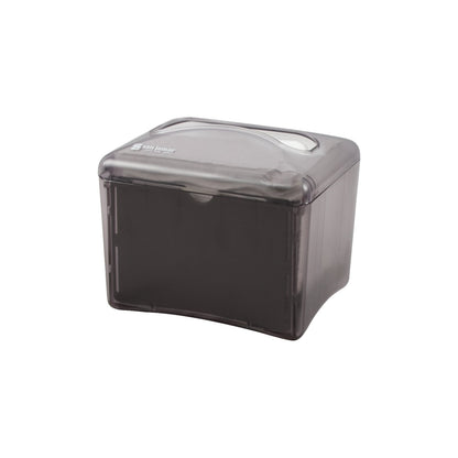 Carlisle H4004TBK 200-250 Napkins Black Tabletop Venue Napkin Dispenser, Mini Interfold