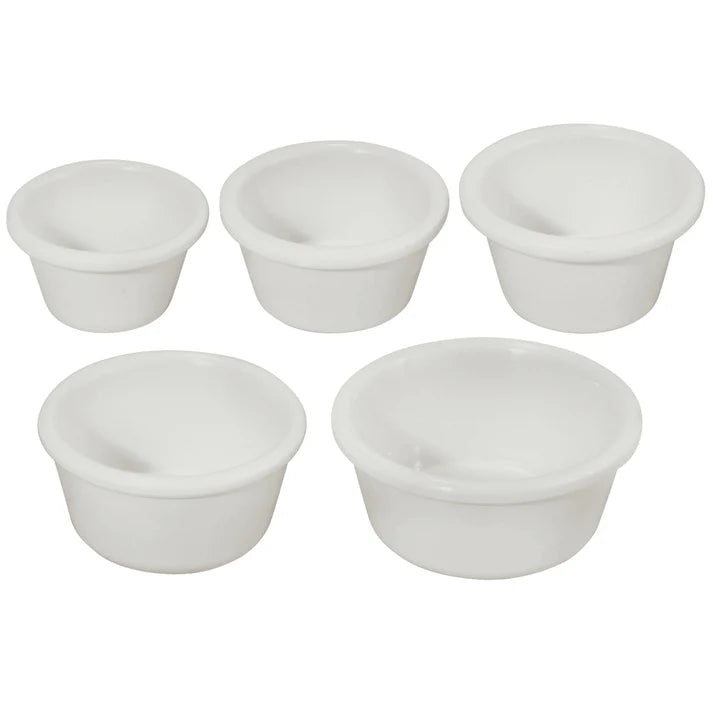 Winco RP-3W 3 oz. White Plain Ramekins