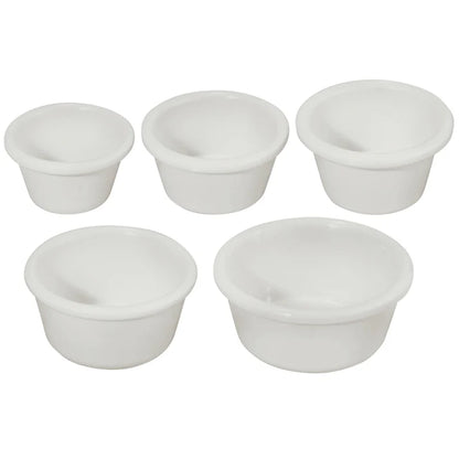 Winco RP-3W 3 oz. White Plain Ramekins