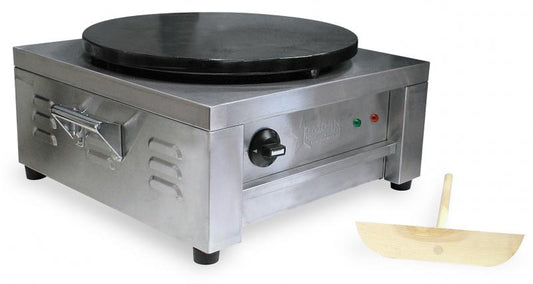 Omcan 23571 Stainless Steel Countertop Crepe Griddle with 15.62" diameter Cast Iron Plate