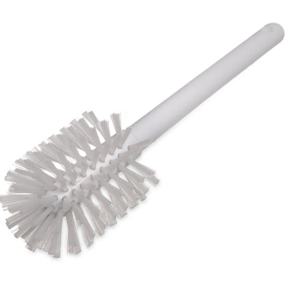 Carlisle 4041300 12" White Handle Dish Brush with 2-3/4" Polyester Bristles
