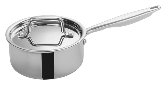 Winco TGAP-2 1.5 Qt. Stainless Steel Triply Sauce Pan w/ Cover