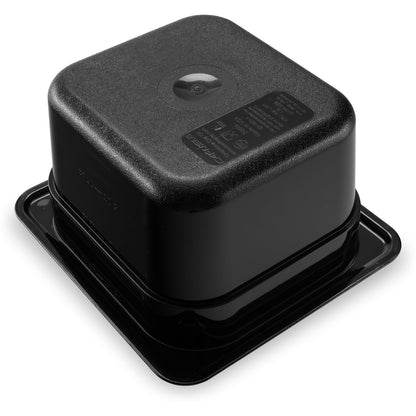 Carlisle 3068403 1/6 Size Black Polycarbonate StorPlus Food Pan, 4" Deep