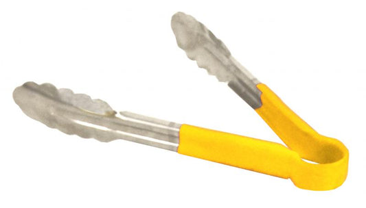 Omcan 80542 9-inch Yellow Plastic Handle Heavy-Duty Utility Tong