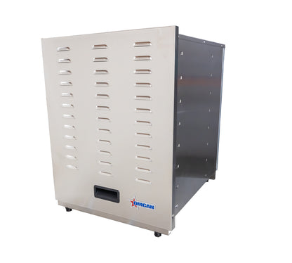 Omcan 47042 16 Tray Stainless Steel Food Dehydrator with Thermostat Control and Timer