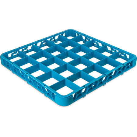 Carlisle RE2514 Carlisle Blue 25-Compartment Polypropylene OptiClean Divided Glass Rack Extender 1.78"