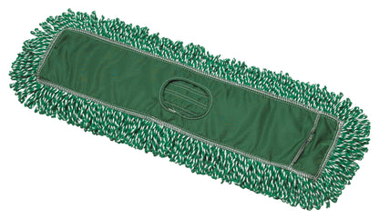 Winco DMM-24H 24"x5" Green Microfiber Blend Dust Mop Refill