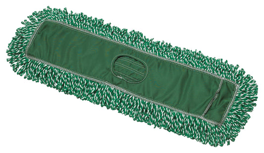 Winco DMM-24H 24"x5" Green Microfiber Blend Dust Mop Refill
