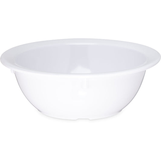 Carlisle KL11902 12.5 oz White Kingline Melamine Rimmed Nappie Bowl