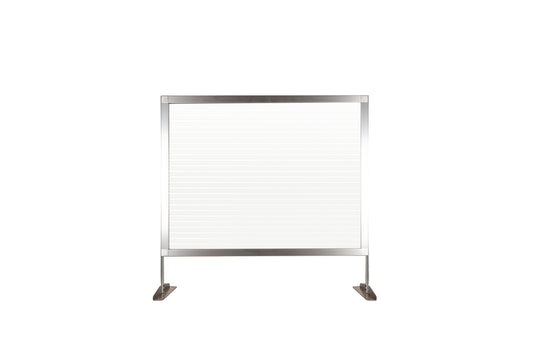 Omcan 46768 72" W x 32.5" H Clear-Fluted Polycarbonate Countertop Panel