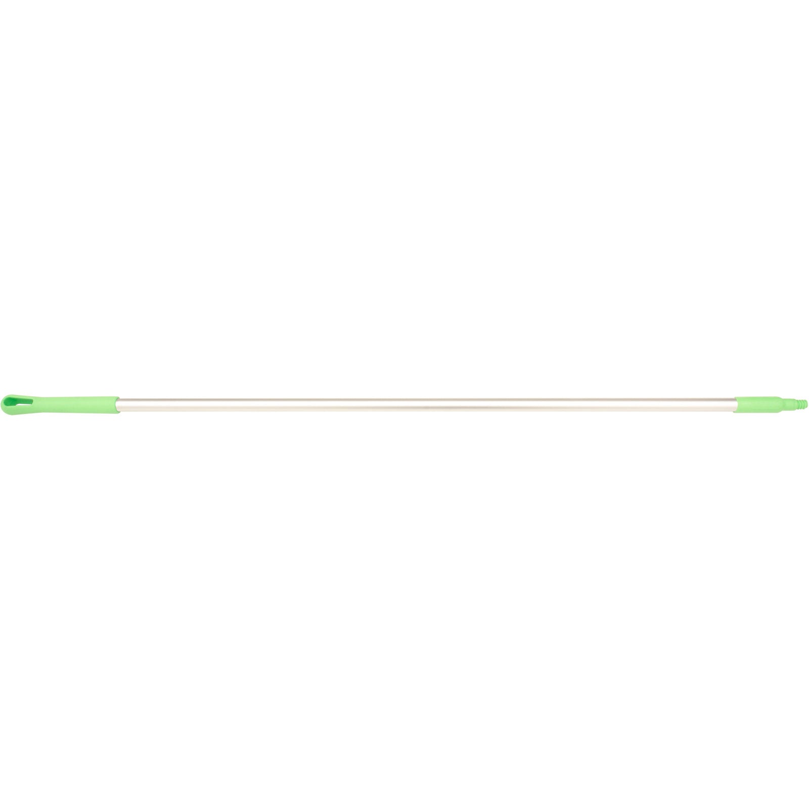 Carlisle 40226EC75 60" Lime Natural Aluminum Handle with Color-Coded Tip and Hang Up Cap