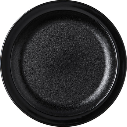 Carlisle PCD20603 6.5" Black Polycarbonate Narrow Rim Plate