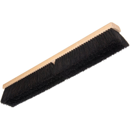 Carlisle 360242403 24" Black Flo-Pac Hardwood Push Broom Head with Horsehair/Polypropylene and Wire Bristle Center