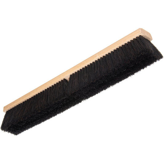 Carlisle 360242403 24" Black Flo-Pac Hardwood Push Broom Head with Horsehair/Polypropylene and Wire Bristle Center