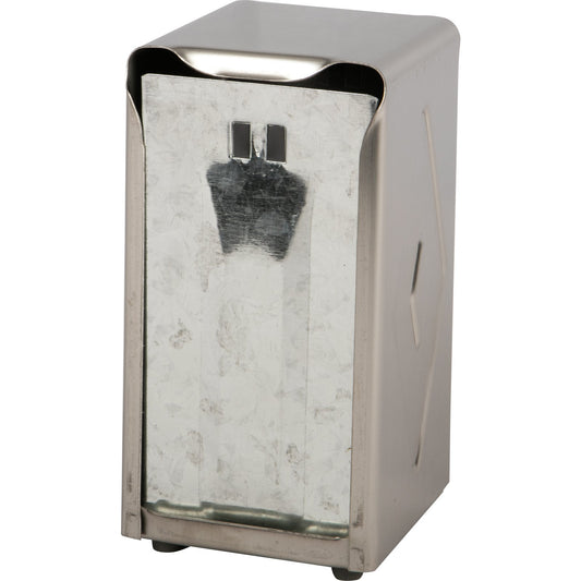 Carlisle H900X 150 Napkin Chrome Stainless Steel Tabletop Classic Napkin Dispenser, Tallfold