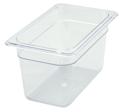 Winco SP7406 1/4 Size Polycarbonate Food Pan, 6" Deep