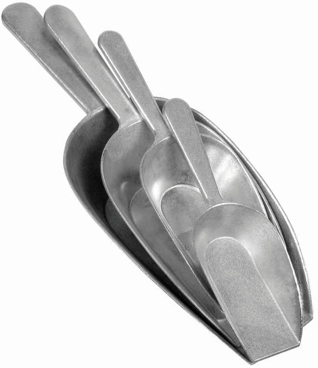 Winco ASFB-7 7 oz. Aluminum Flat Bottom Scoop