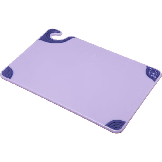 San Jamar CBG121812PR 12" x 18" Purple Allergen Saf-T-Grip Cutting Board