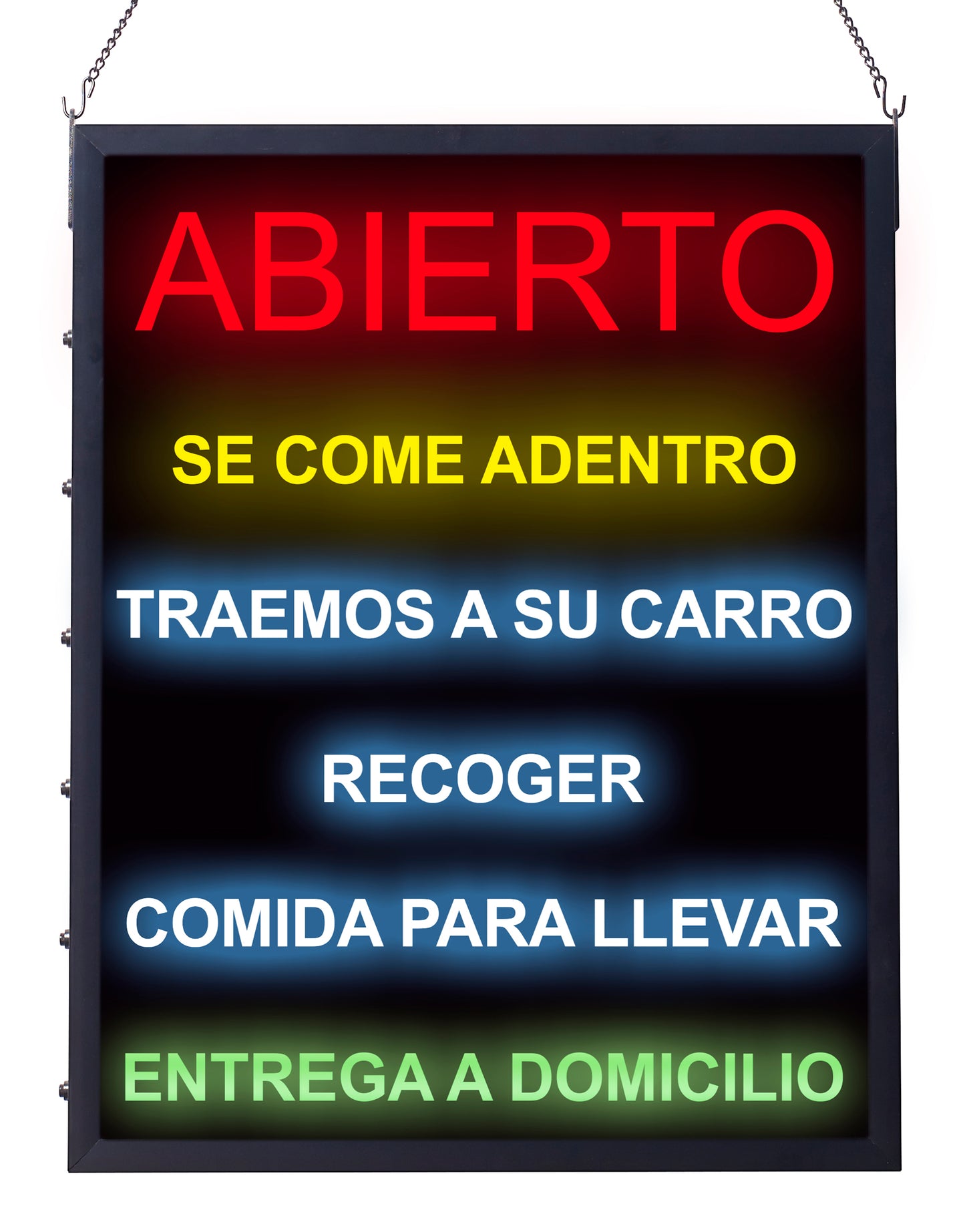 Winco LED-21 LED - "All-in-One" Open Sign (Spanish Version)