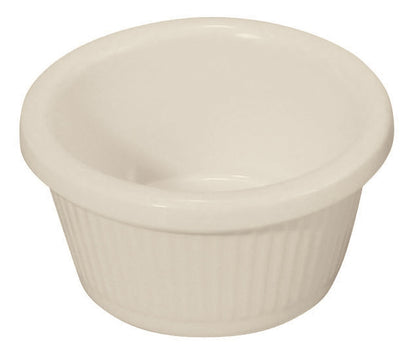 Winco RFM-2B 2 oz. Bone Fluted Ramekins