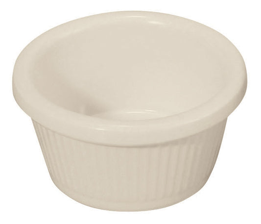 Winco RFM-2B 2 oz. Bone Fluted Ramekins