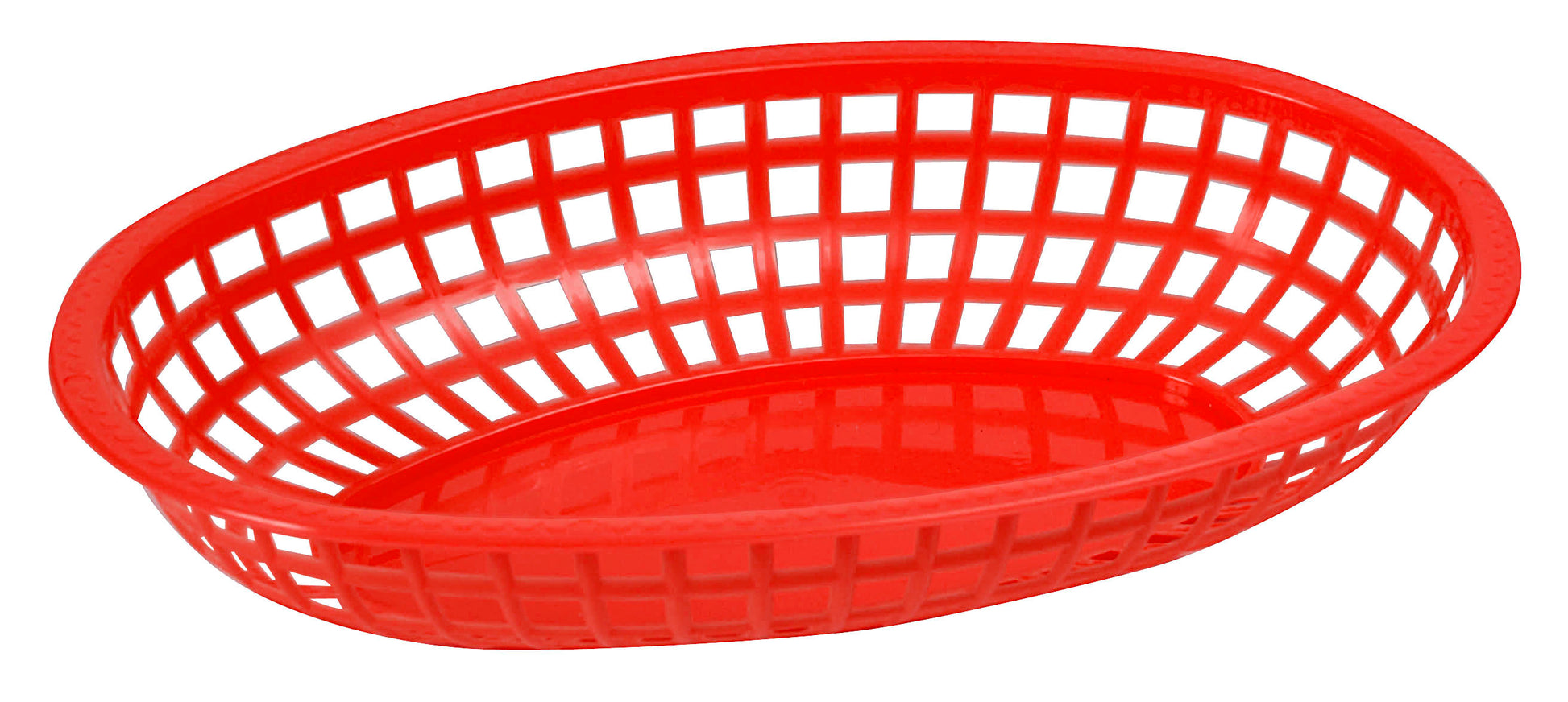 Winco POB-R 10-1/4" x 6-3/4" x 2" Red Fast Food Baskets