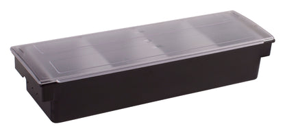 Winco CCH-4 Black 4-Compartment Plastic Base Condiment Holder