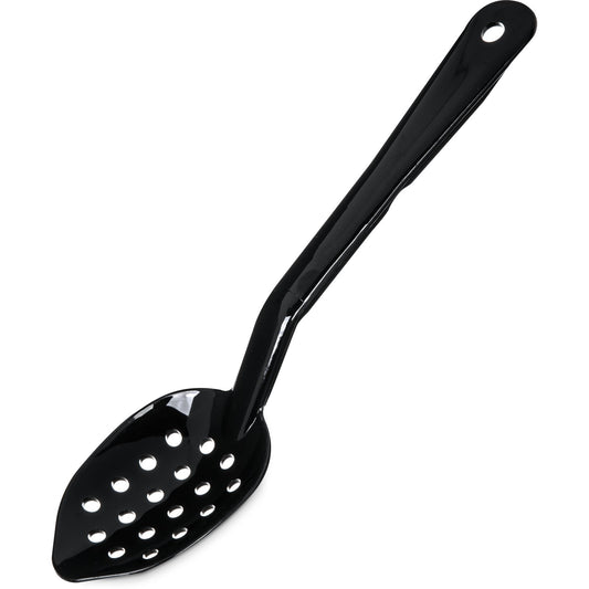 Carlisle 441103 11" Black Polycarbonate Perforated Serving Spoon