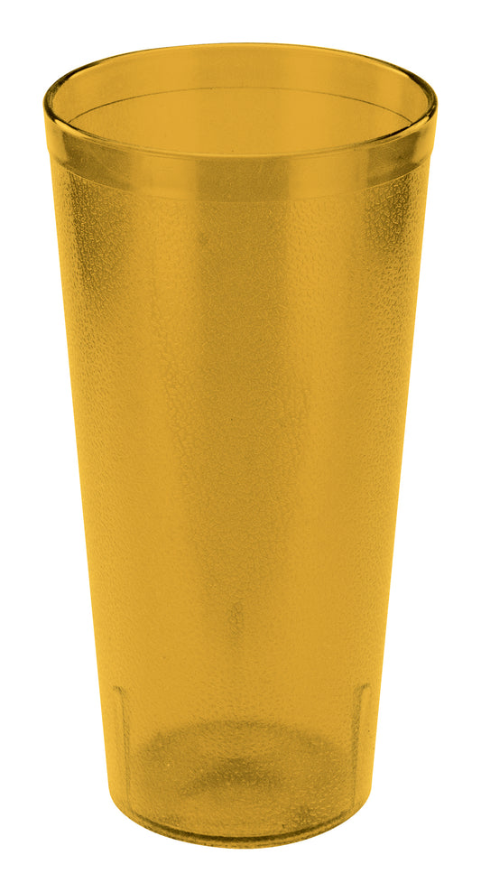 Winco PTP-24A 24oz. Amber Pebbled Tumblers