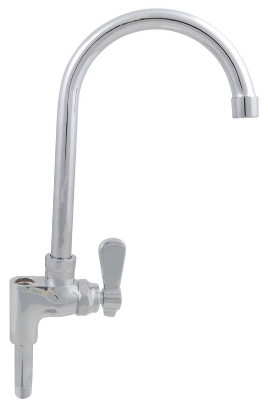 BK Resources BKF-AF-5G-G Chrome-Plated Brass Optiflow Add-A-Faucet, 5" Gooseneck, Heavy Duty Spout