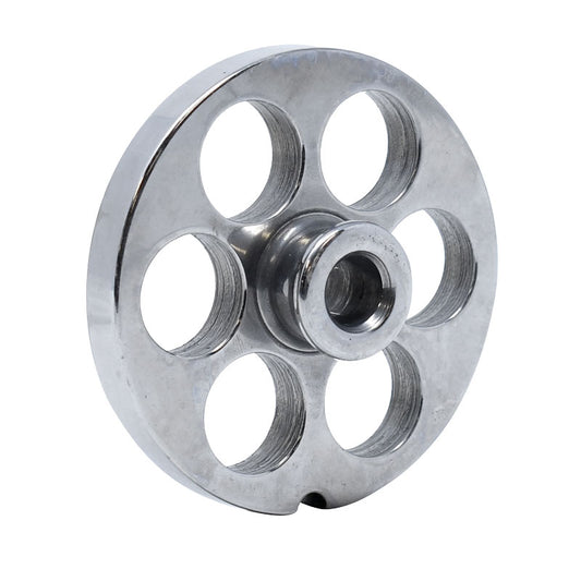 Omcan 11198 #12 One Notch/Round European Style Stainless Steel Plate with Hub, 18mm (3/4")